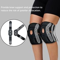 Genouillère rotule ouverte de haute qualité avec stabilisateurs latéraux Support respirant pour une rééducation maximale Soulagement de la douleur au genou