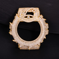 Boîtier de montre Moissanite Iced Out Dragon compatible DW6900, Lunette Moissanite VVS, Passe le testeur de diamant, Pièces de modification de montre Hip Hop