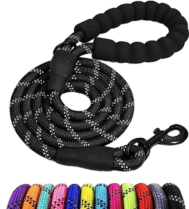 JOYSING 5 pies suave acolchado mango correa de perro gran oferta resistente reflectante trenzado cuerda de nailon cinta de impresión variedad de colores perro - Product Image 1