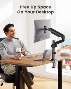 Molla a Gas Full Motion con Base a Grommet a morsetto a C, supporto per braccio di montaggio per Monitor per Computer da 13 a 32 pollici, - Product Image 5