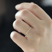 Bague fine en argent sterling 925 pour femme, design INS, pour l'index, idéale pour le dropshipping