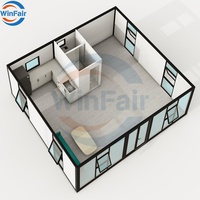 WinFair Vente en gros à bas prix Brésil préfabriqué panneau sandwich petite maison préfabriquée maisons préfabriquées à l'épreuve des ouragans avec salle de bain