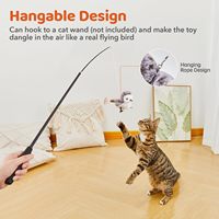 Jouet interactif rechargeable pour chat, activé par le toucher, avec son d'oiseau qui chante, pour l'exercice des chatons, jouet à herbe à chat pour toutes les races