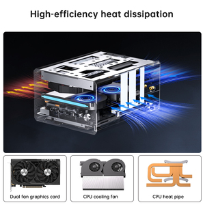 มินิพีซีตั้งโต๊ะ I7-14700F <span class=keywords><strong>RTX</strong></span> 5060 <span class=keywords><strong>Ti</strong></span> 16GB DDR5 64GB M.2 PCIe 4.0 SSD <span class=keywords><strong>Mini</strong></span> PC พร้อม6E WiFi กิกะบิตแลนคู่สำหรับตัวแทนจำหน่ายพีซี - Product Image 4