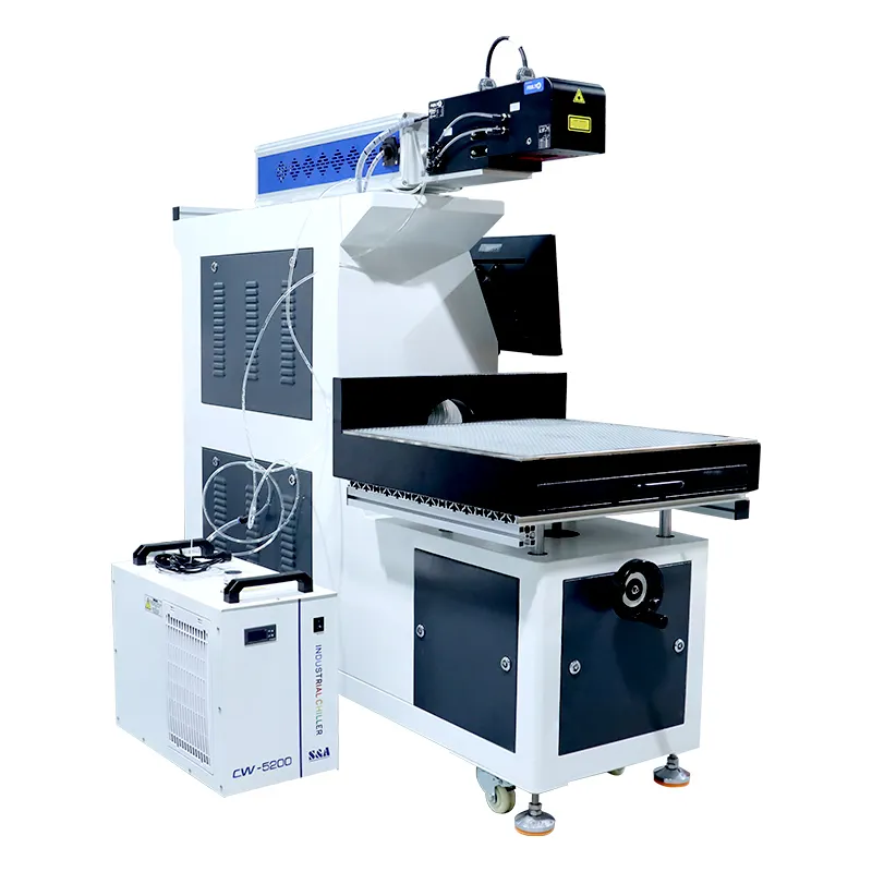 Dynamic focus 250w co2 radio frequency metal tube 600*600mm lettering film laser marking and cutting machine