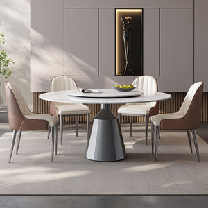 <span class=keywords><strong>Tavolo</strong></span> da pranzo rotondo di lusso italiano e sedia Set di Design moderno stile leggero per la casa <span class=keywords><strong>tavolo</strong></span> da pranzo di lusso - Product Image 6