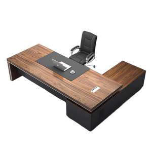 Conjunto de escritorio ejecutivo moderno minimalista con silla, muebles de oficina para uso comercial - Product Image 5
