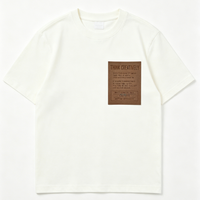 Étiquettes rectangulaires personnalisées en papier kraft thermosoudé, écologiques, pour vêtements en jean, à coudre, vente en gros, OEM, faible MOQ