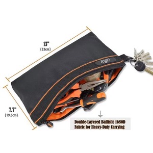 Free Sample Custom Logo <b>Heavy</b>-<b>Duty</b> 4 Packs Small <b>Tools</b> Pouch Electrician Zipper <b>Tool</b> Pouch <b>Bag</b> for <b>Tools</b> - Product Image 4