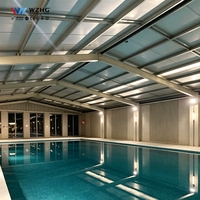 Edificio Prefabricado con Estructura Metálica para Piscina, Estructuras de Acero de Bajo Costo, Cubierta para Piscina, Estructura Metálica para Salón