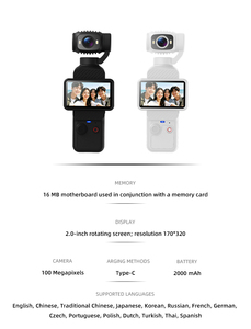 กล้องแอคชั่น DJ02 หน้าจอหมุนได้ 2.0 นิ้ว พร้อมขาตั้งกล้องฟรี รองรับการบันทึกแบบวนซ้ำ โฟกัสคงที่ เหมาะสำหรับการถ่ายวิดีโอบล็อก - Product Image 3