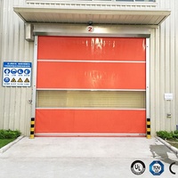 Porte à enroulement rapide en PVC à commande intelligente, aspect plat haut de gamme, personnalisable, pour atelier et entrepôt