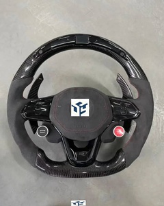 พวงมาลัยหุ้มหนังคาร์บอนไฟเบอร์แบบกำหนดเองสำหรับ <span class=keywords><strong>VW</strong></span> Volkswagen Golf 5 6 R MK5 MK6 MK7 GTI <span class=keywords><strong>Scirocco</strong></span> Passat B8 CC Jetta Beetle - Product Image 5