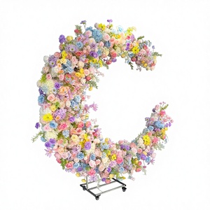 <strong>Moon</strong> Arch Artificial Flower Stand Arch Purely Handmade Wedding Hotel Birthday Banquet Hall Mall Decorative Scene Arrangement - Product Image 5