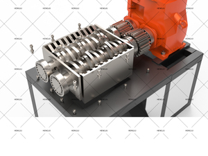 เครื่องบด/หั่นพลาสติกขนาดเล็กดีไซน์เพลาคู่พร้อมกล่องเกียร์สำหรับใช้ในบ้านและรีไซเคิล - Product Image 4