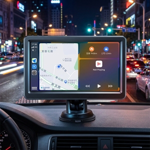 Système vidéo MP3 BT avec écran tactile de 7 pouces, Carplay sans fil, Android Auto, GPS, aide au recul, WiFi double bande, garantie mondiale 1 an - Product Image 1