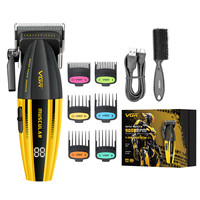 Tondeuse à cheveux professionnelle rechargeable VGR V-285 9000 tr/min en métal pour salon de coiffure, tondeuse à barbe pour hommes V-285T