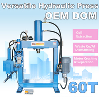 Presse hydraulique électrique compacte QDLSF pour le démontage de cuivre de type poussée, pour moteurs de récupération, broyeur de déchets, OEM/ODM