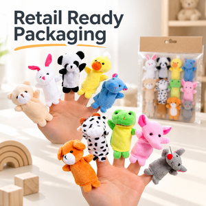 <span class=keywords><strong>Burattini</strong></span> da Dito per Bambini a Forma di Animali Morbidi, Giocattoli per Raccontare Storie e Giocare di Ruolo, Vendita Diretta dalla Fabbrica per Attività in Classe - Product Image 1