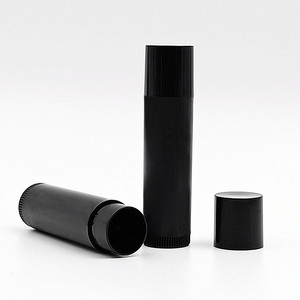 Personalizado 5g mini vacío redondo plástico blanco negro claro Chap Stick lápiz labial labio Bamb tubos - Product Image 3