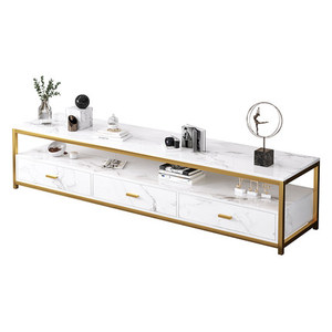 TV cabinet modern small household integrated combined light luxury rock board tea table TV cabinet living room
