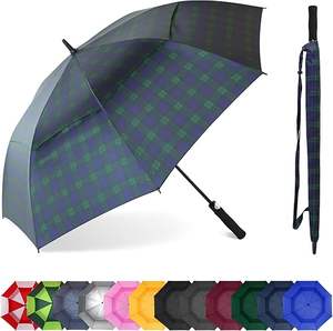 Paraguas de Golf de 30 Pulgadas, Resistente al Viento, Impermeable, de Tela Pongee, Tamaño Grande, Doble Capa, con Ventilación, Apertura Automática, Logotipo Personalizado - Product Image 1
