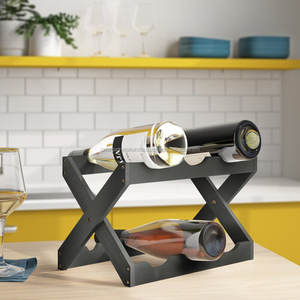ชั้นวางไวน์โลหะสำหรับ6ขวดที่วางเบียร์ทำจากไม้แบบตั้งโต๊ะสำหรับบาร์และโรงแรมสำหรับงานปาร์ตี้ - Product Image 2
