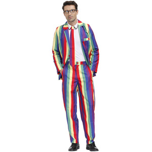 Costume de cosplay rétro hippie années 60-70 pour homme, Halloween, paix et amour, flower power, disco, carnaval, fête, veste, t-shirt, pantalon, cravate - Product Image 5