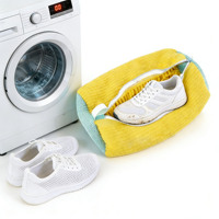 Sac de lavage pour chaussures en tissu premium avec fermeture éclair, durable et personnalisé, pour fibres douces, idéal pour machine à laver les vêtements