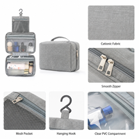 Sac de toilette suspendu personnalisé avec logo, grande capacité, pour pinceaux de maquillage, sac de rangement cosmétique pliable et portable, unisexe