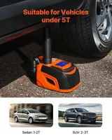 SucceBuy Cric électrique à ciseaux réglable 1-10T avec éclairage LED et télécommande pour berlines, SUV et camions