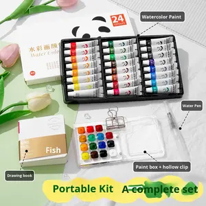 Set da Viaggio Mini Pittura Acrilica Giorgione 10x10cm Carta da <span class=keywords><strong>Disegno</strong></span> Portatile con Tavolozza Acrilica Scrittura Fluida Certificato MSDS - Product Image 3