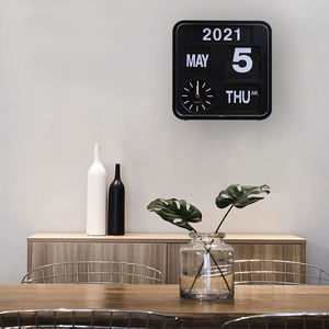 นาฬิกาตั้งโต๊ะสำหรับตกแต่งบ้านสำนักงาน,นาฬิกาพลิกได้ดิจิทัลแบบอัตโนมัติพร้อมปฏิทินและวันที่ - Product Image 5