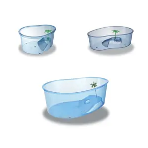 Fabricant Aquarium tortue en plastique avec réservoir d'eau de terrasse pour poissons tortue