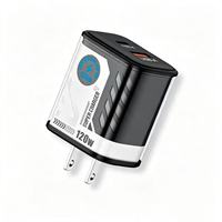 Cargador Rápido USB Tipo C de 120W con Enchufe Estadounidense, Cargador de Pared USB-C PD con Carga Rápida GaN, Cargador Rápido Tipo C para Teléfono Móvil, Adaptador de Viaje