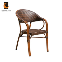 Mobilier de Restaurant, chaises d'extérieur, bras en rotin, balcon, hôtel, cantine, Restaurant, chaise de salle à manger pour Villa