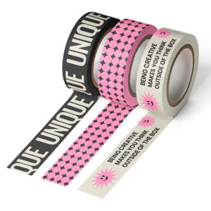 เทปพิมพ์โลโก้แบบกำหนดเองเทปกาวอะคริลิคกันน้ำกล่องพลาสติกใส - Product Image 1