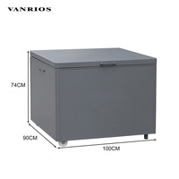 Cube en aluminium PVC imperméable personnalisé en acier extérieur patio coussin boîte armoire pour jardin boîte de rangement rangement meubles