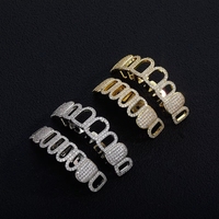 Nouvel Arrivage Grillz dentaire Hip Hop plaqué or 18 carats, ajouré, style crocs de rappeur, bijou corporel, cadeau