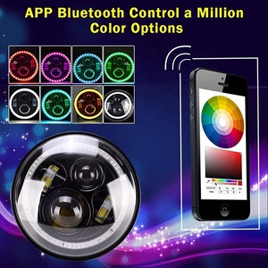 Yeux d'ange 6000K Faisceau Télécommande Bluetooth pour Le <span class=keywords><strong>Cowboy</strong></span> de Jeep de 7 pouces LED RVB Phare - Product Image 2