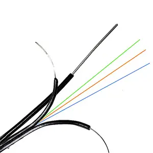 Ftth kabel serat optik 1 inti FTTH, kabel Drop luar ruangan kabel serat optik FRP harga 1km kabel Ftth