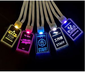 Lanières en acrylique lumineuses personnalisées avec logo, porte-badge et carte lumineuse pour promotions – Meilleures ventes - Product Image 2