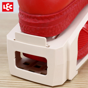 LEC ชั้นวางรองเท้าสองชั้นพลาสติกประหยัดพื้นที่จัดเก็บสำหรับบ้าน 2 แพ็ค - Product Image 3