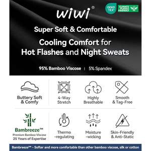 Ensemble de pyjama sans manches pour femmes, vêtements de nuit d'été, débardeur et short en viscose de bambou doux, vêtements de détente, tailles S-XXL - Product Image 6