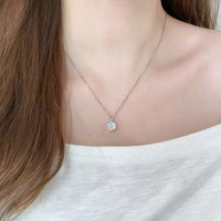 Pendentif en or jaune et blanc 18 carats avec diamant de laboratoire HPHT certifié IGI, taille brillant, cristal poétique, bijoux fins unisexes, tendance