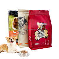 Sachets refermables en PET recyclé en vrac, conçus sur mesure pour l'emballage d'aliments et de friandises pour chiens et chats.