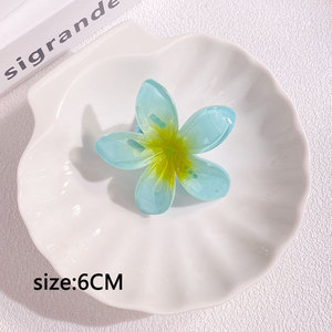 Handmade Eco-Friendly High Quality <b>Sweet</b> Style 6cm Plastic Egg <b>Flower</b> Unisex Hair Claw Clip Set Hair Accessories - Product Image 6
