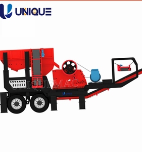 Machine mobile de broyeur de pneu pour la station portative de concassage et de criblage de pierre de cône de mâchoire d'impact - Product Image 3