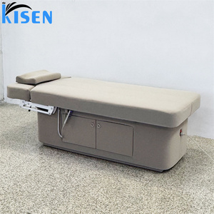 Mobilier de salon de beauté de luxe KISEN, lit de beauté électrique à commande au pied avec 2 moteurs, table de massage pour soins cosmétiques, lit de beauté - Product Image 3