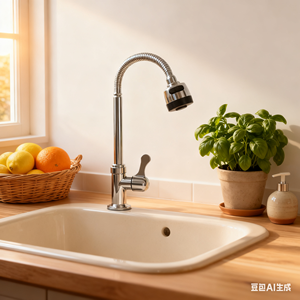 Grifo de Cocina de Plástico en Oferta, Montado en Cubierta, Monomando, para Baño, Cocina, Villa, Apartamento, con Rociador Extraíble, Núcleo de Válvula de Cerámica - Product Image 5